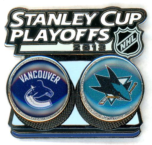 Sharks vs Canucks 2013 Stanley Cup Playoffs pin