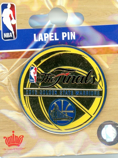 Warriors 2016 Finals Basketball pin