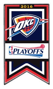 2016 Thunder NBA Playoffs Banner pin