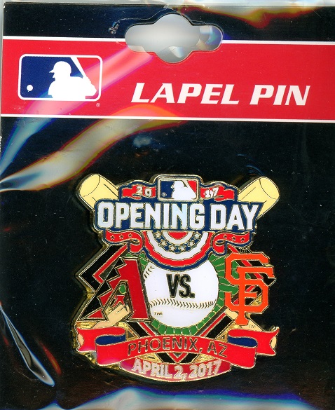 Giants @ D-Backs 2017 Opening Day pin