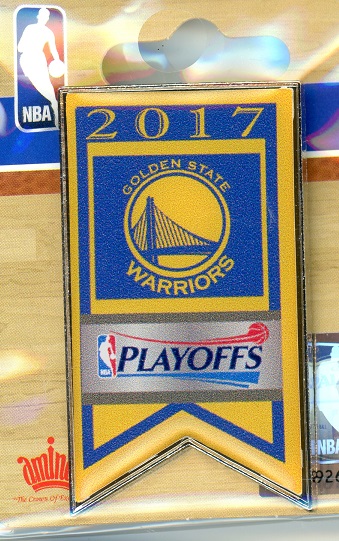 2017 Warriors NBA Playoffs Banner pin