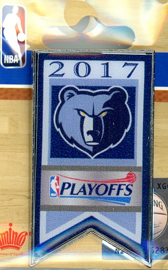2017 Grizzlies NBA Playoffs Banner pin
