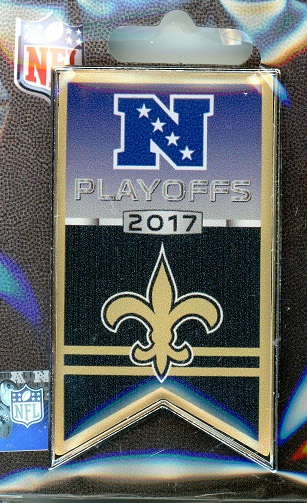 Saints 2017 NFL Playoffs Banner pin