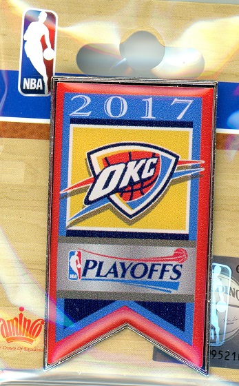 2017 Thunder NBA Playoffs Banner pin
