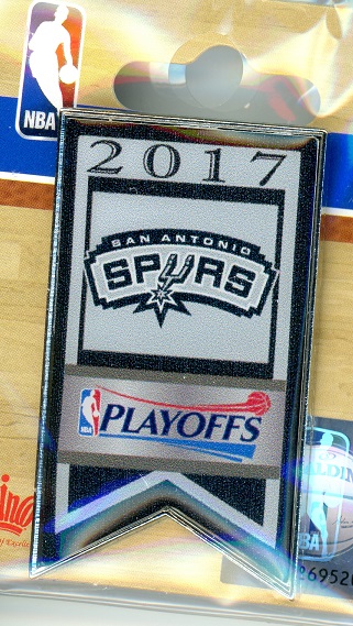 2017 Spurs NBA Playoffs Banner pin