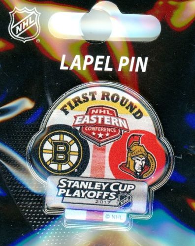 2017 Bruins vs Senators NHL Playoffs pin