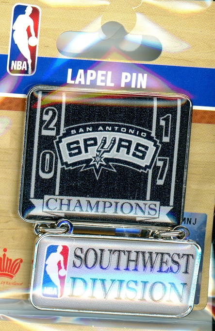 2017 Spurs Division Champs Dangler pin