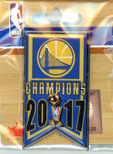 2017 Warriors NBA Champions Banner pin