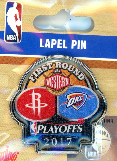 2017 Rockets vs Thunder NBA Playoffs pin
