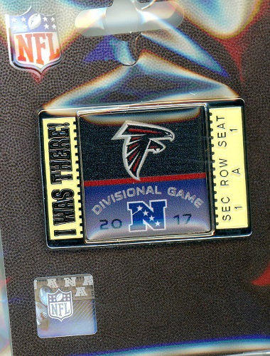 Falcons 2017 NFL Playoffs \"I Was There!\" Ticket pin