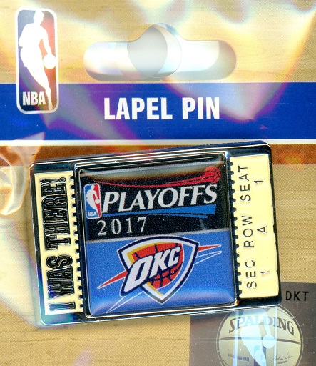 2017 Thunder NBA Playoffs "I Was There!" pin