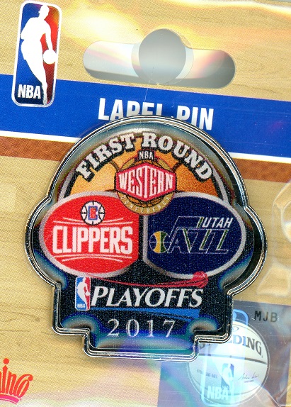 2017 Clippers vs Jazz NBA Playoffs pin