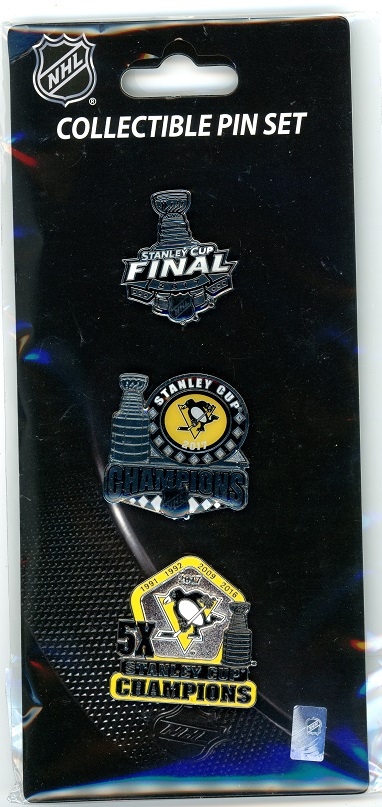 2017 Penguins Stanley Cup Champs 3 pin Set