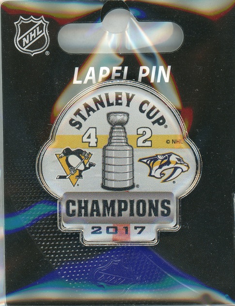 2017 Penguins Stanley Cup Champs Final Score pin