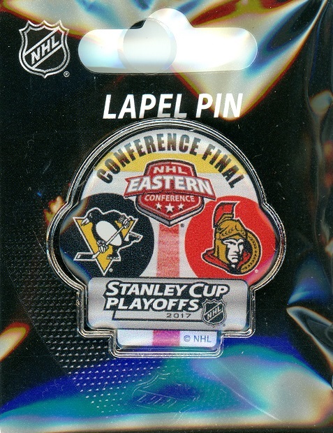 2017 Penguins vs Senators Western Conference Finals pin