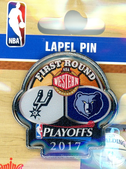 2017 Spurs vs Grizzlies NBA Playoffs pin