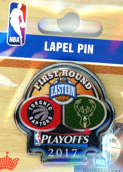 2017 Raptors vs Bucks NBA Playoffs pin