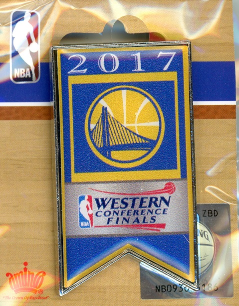 2017 Warriors Western Conference Finals Banner pin