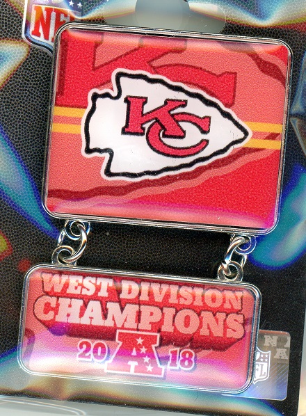 Chiefs 2018 Division Champs Dangler pin