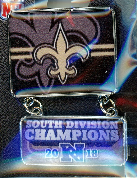 Saints 2018 Division Champs Dangler pin