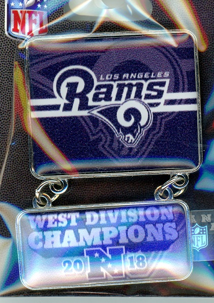 Rams 2018 Division Champs Dangler pin