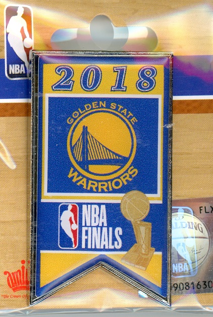 2018 Warriors NBA Finals Banner pin