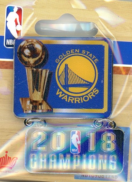 2018 Warriors NBA Champions Dangler pin