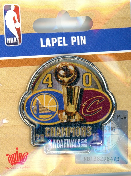 2018 Warriors NBA Champions Final Score pin