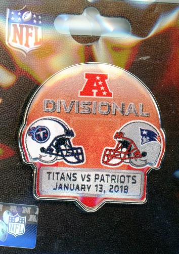 Titans vs Patriots Playoff pin
