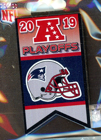 Patriots 2019 Playoffs Banner pin