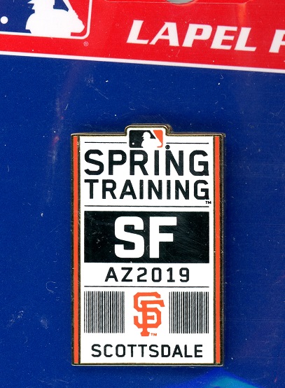 Giants 2019 Spring Training pin w/ MLB Logo at top
