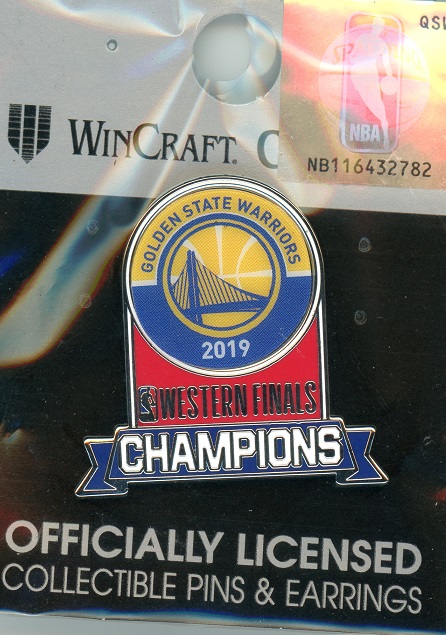 2019 Warriors Western Conference Champs pin