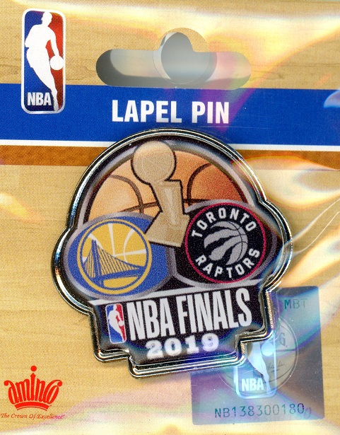 2019 Warriors vs Raptors NBA Finals pin