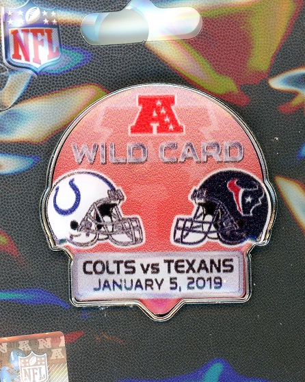Colts vs Texans Wild Card pin
