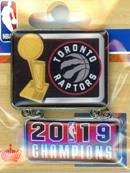 2019 Raptors Champs Dangler pin