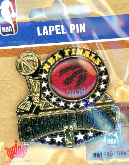 2019 Raptors Champs Trophy pin