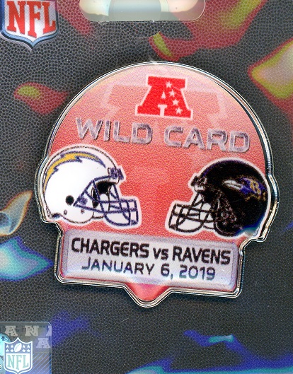 Chargers vs Ravens Wild Card pin