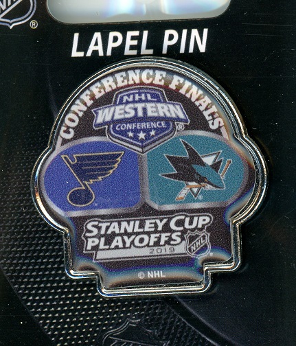 2019 Western Conference Finals pin - Sharks vs Blues