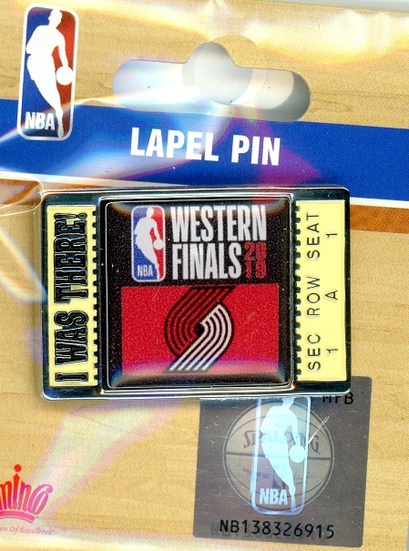 Trail Blazers 2019 Western Conference Finals I Was There pin