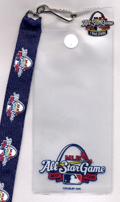 2009 MLB All-Star Game Lanyard w/ Ticket Holder & I Was There Pin