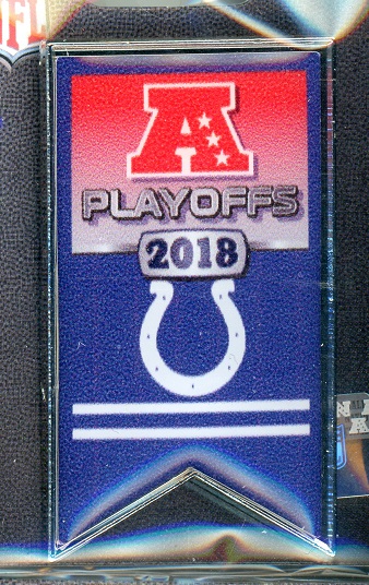 Colts 2018 Playoff Banner pin