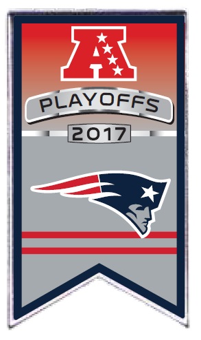 Patriots 2017 NFL Playoff Banner pin