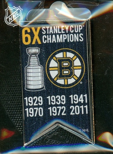 Bruins 6x Stanley Cup Champs Banner pin