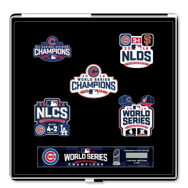 Cubs 2016 World Series Champs 5-pin set