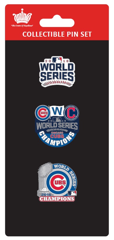 Cubs 2016 World Series Champions 3-Pin Set