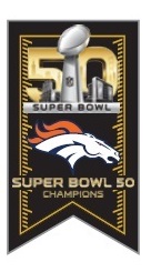Broncos Super Bowl 50 Champions Banner pin