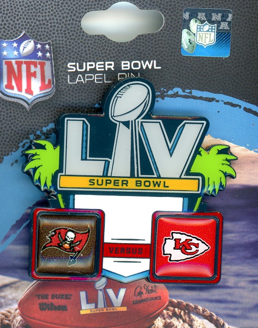 Buccaneers vs Chiefs Super Bowl LV pin
