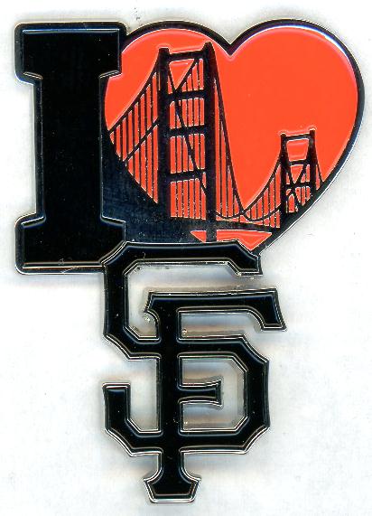 Giants "I Heart SF" pin (2013)