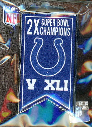 Colts 2x Super Bowl Champs Banner pin