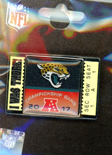Jaguars AFC Conference Championship \"I Was There!\" Ticket pin